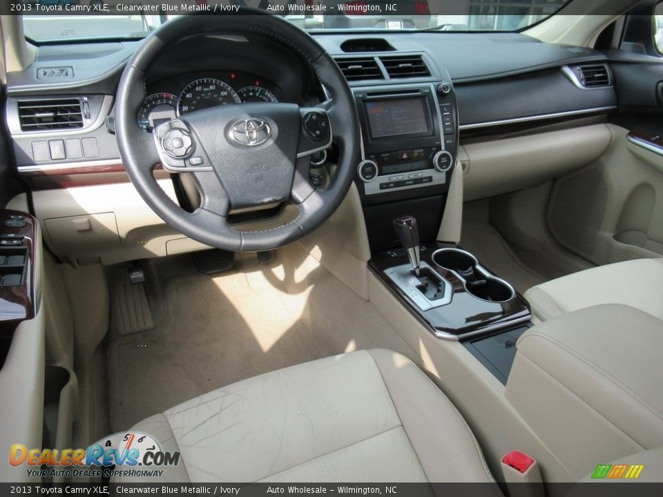 2013 Toyota Camry XLE Clearwater Blue Metallic / Ivory Photo #15