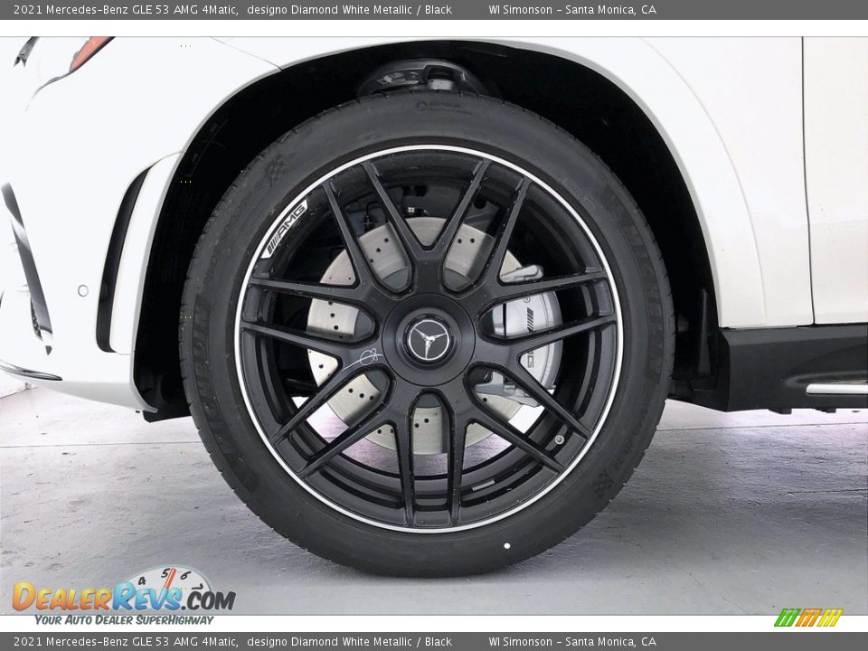 2021 Mercedes-Benz GLE 53 AMG 4Matic designo Diamond White Metallic / Black Photo #10