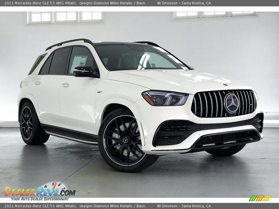 2021 Mercedes-Benz GLE 53 AMG 4Matic designo Diamond White Metallic / Black Photo #12