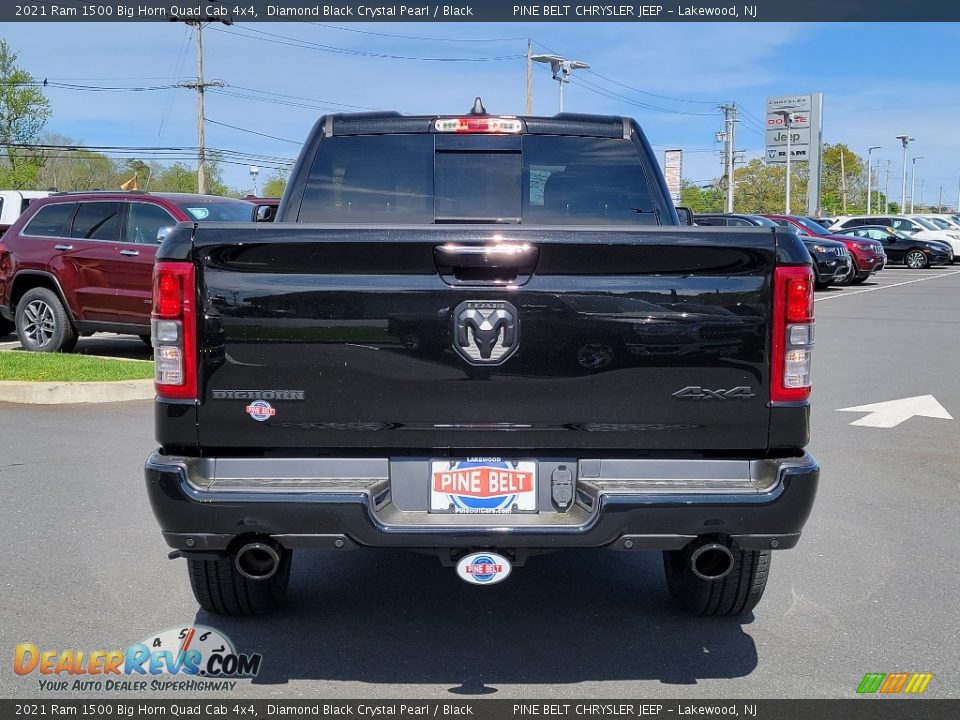2021 Ram 1500 Big Horn Quad Cab 4x4 Diamond Black Crystal Pearl / Black Photo #7