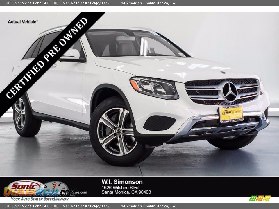 2019 Mercedes-Benz GLC 300 Polar White / Silk Beige/Black Photo #1