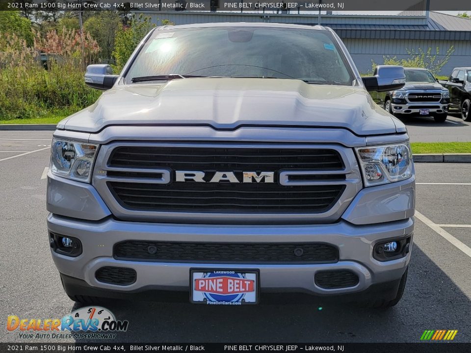 2021 Ram 1500 Big Horn Crew Cab 4x4 Billet Silver Metallic / Black Photo #3