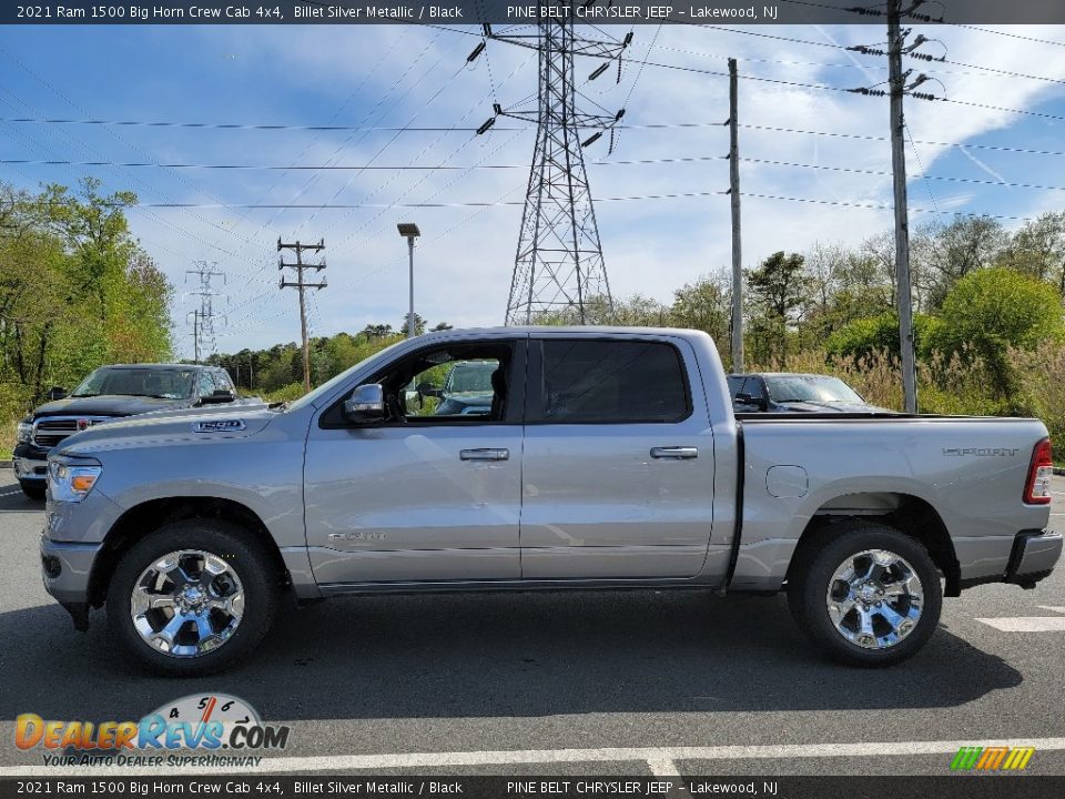 2021 Ram 1500 Big Horn Crew Cab 4x4 Billet Silver Metallic / Black Photo #4