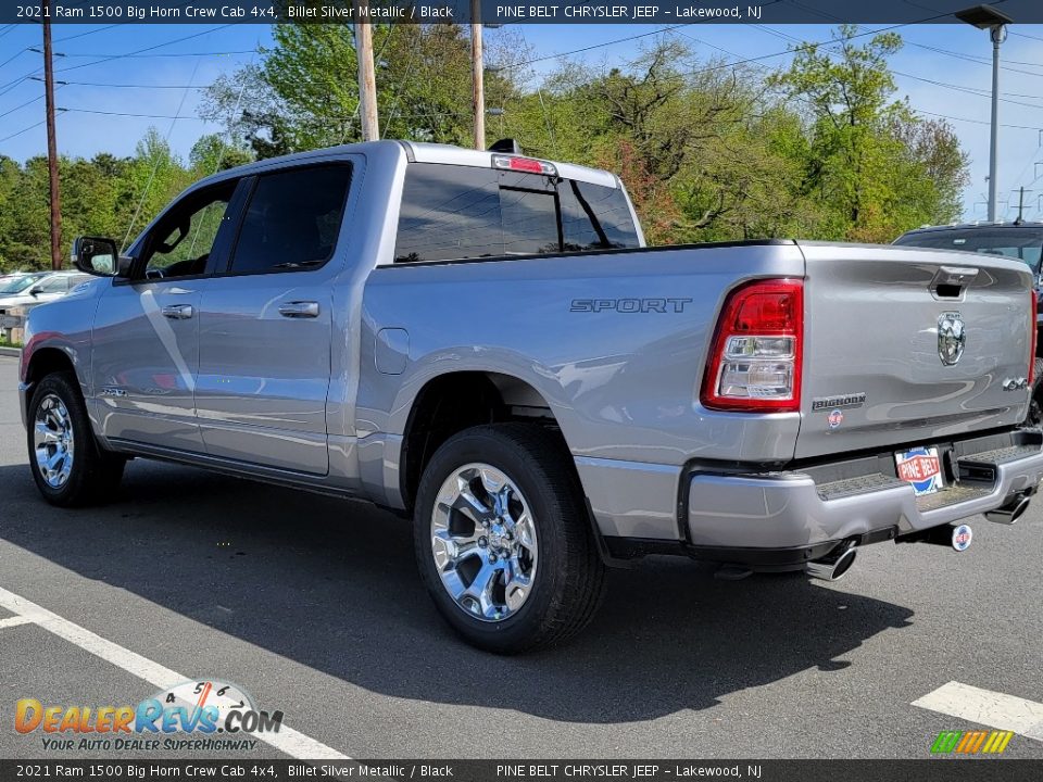 2021 Ram 1500 Big Horn Crew Cab 4x4 Billet Silver Metallic / Black Photo #6