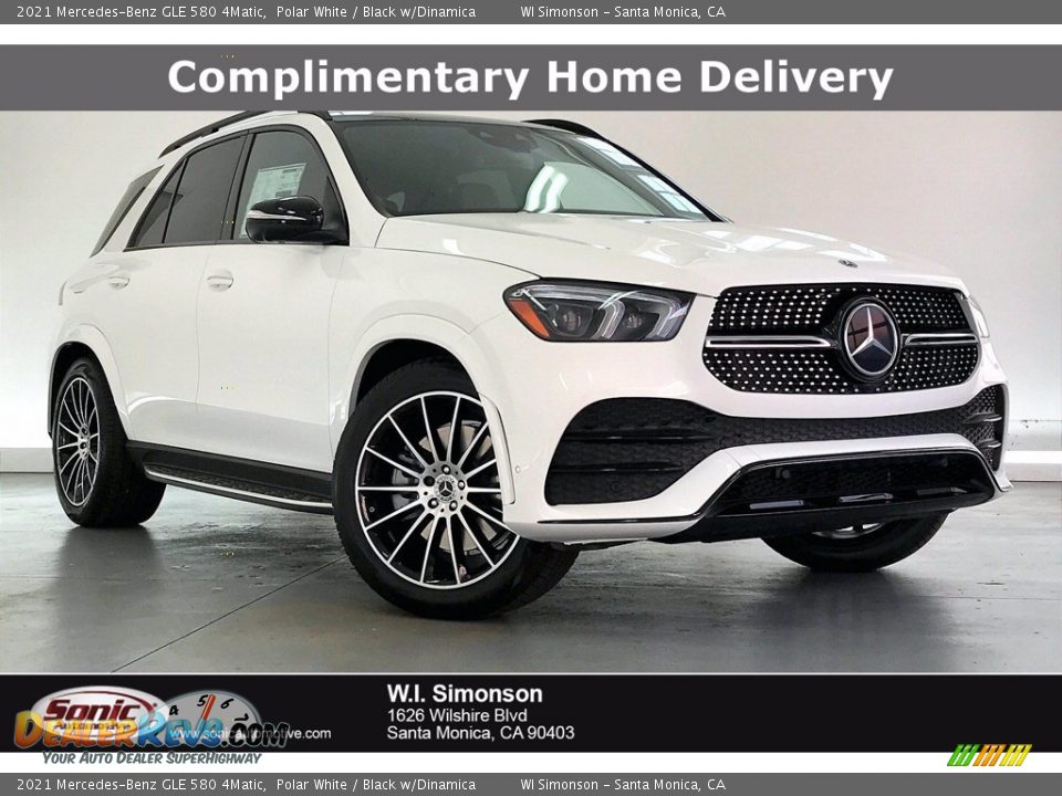 2021 Mercedes-Benz GLE 580 4Matic Polar White / Black w/Dinamica Photo #1