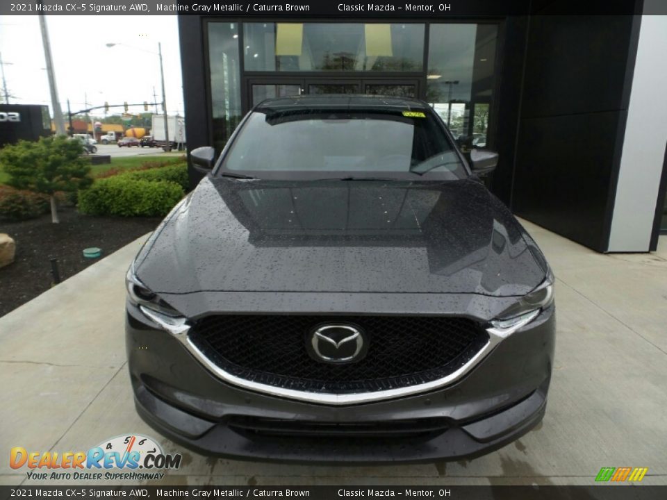 2021 Mazda CX-5 Signature AWD Machine Gray Metallic / Caturra Brown Photo #2