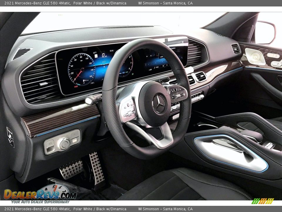 Black w/Dinamica Interior - 2021 Mercedes-Benz GLE 580 4Matic Photo #4