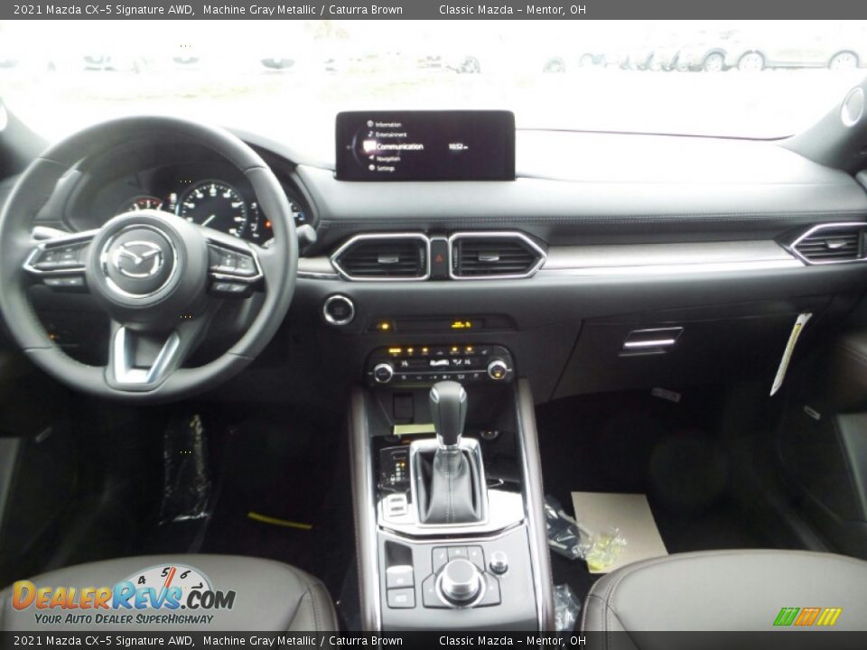 2021 Mazda CX-5 Signature AWD Machine Gray Metallic / Caturra Brown Photo #3
