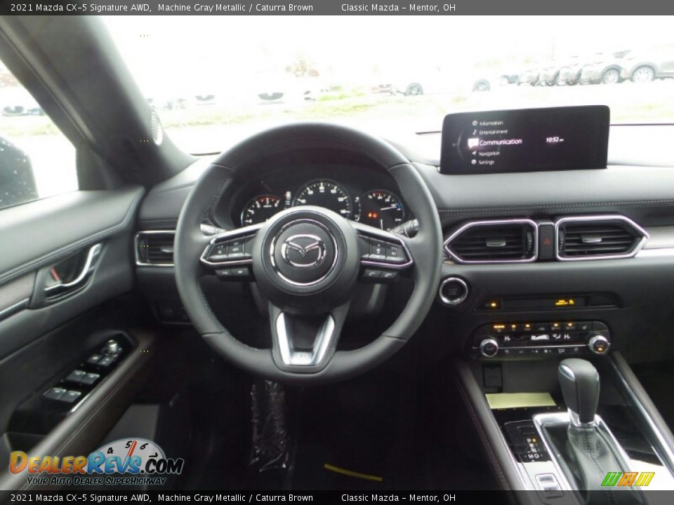 2021 Mazda CX-5 Signature AWD Machine Gray Metallic / Caturra Brown Photo #4