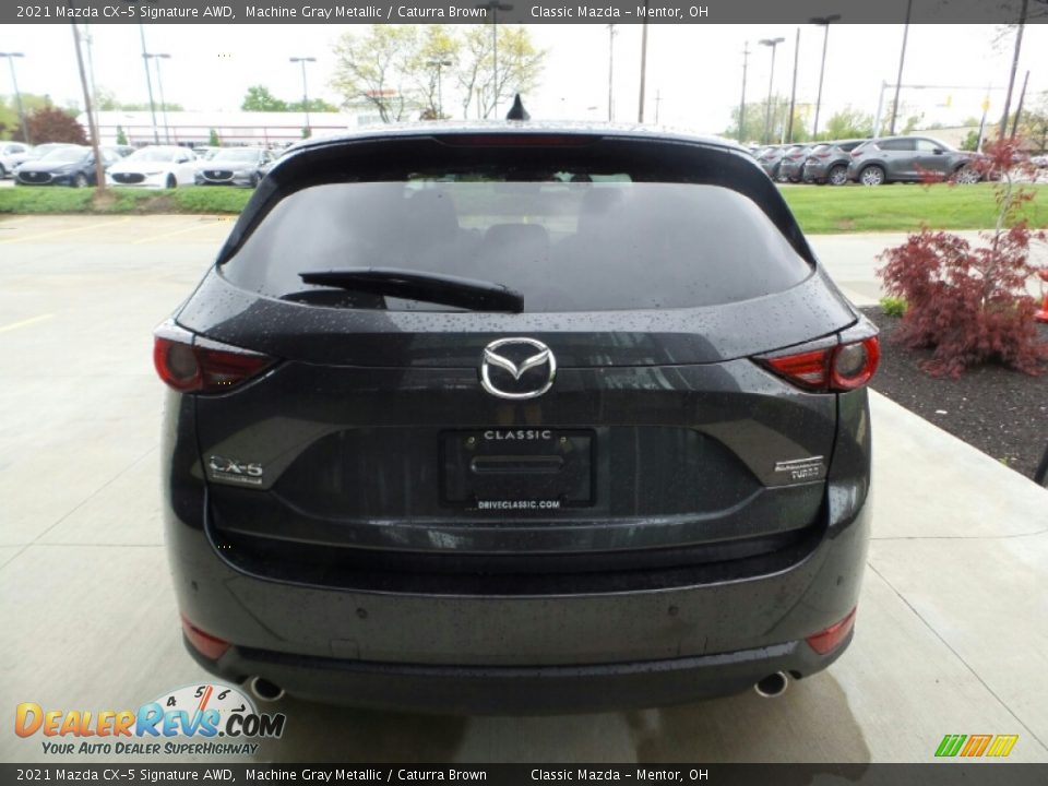 2021 Mazda CX-5 Signature AWD Machine Gray Metallic / Caturra Brown Photo #5