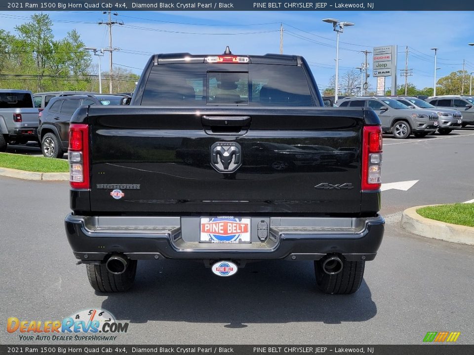2021 Ram 1500 Big Horn Quad Cab 4x4 Diamond Black Crystal Pearl / Black Photo #7