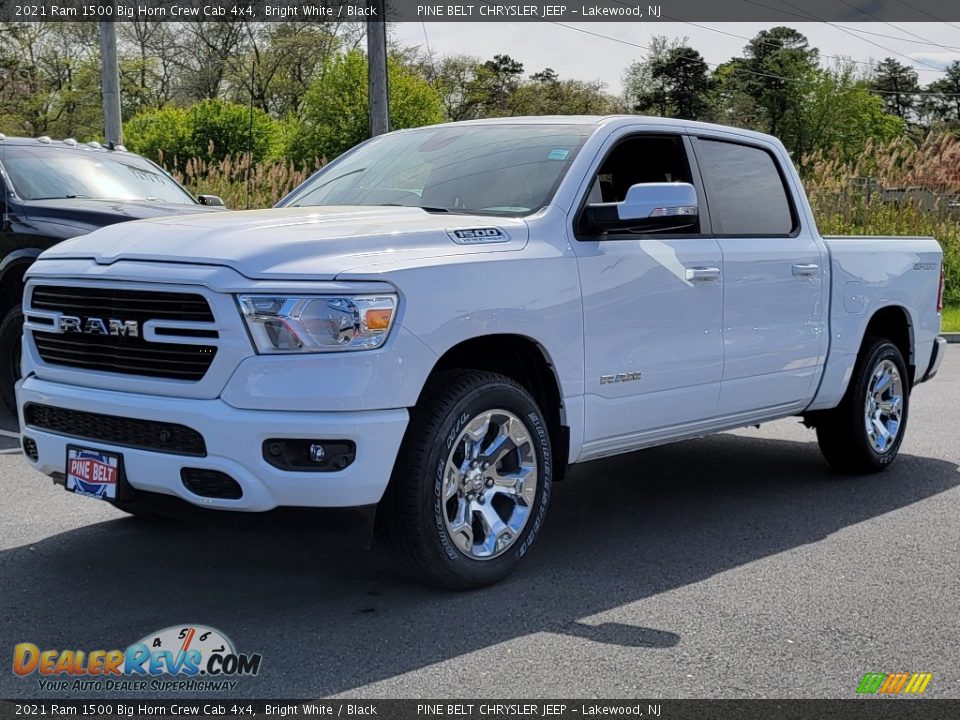 2021 Ram 1500 Big Horn Crew Cab 4x4 Bright White / Black Photo #1