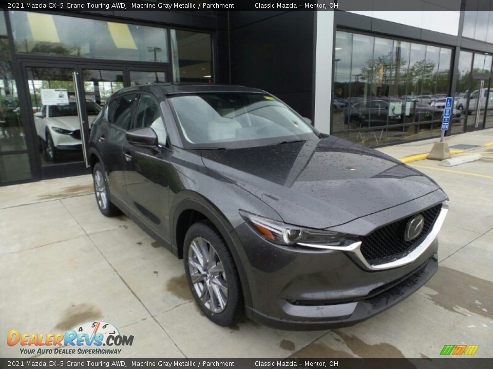2021 Mazda CX-5 Grand Touring AWD Machine Gray Metallic / Parchment Photo #1