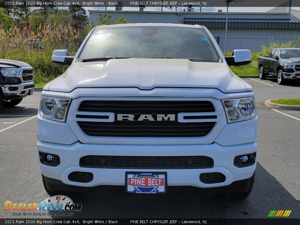 2021 Ram 1500 Big Horn Crew Cab 4x4 Bright White / Black Photo #3