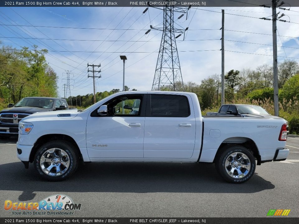 2021 Ram 1500 Big Horn Crew Cab 4x4 Bright White / Black Photo #4