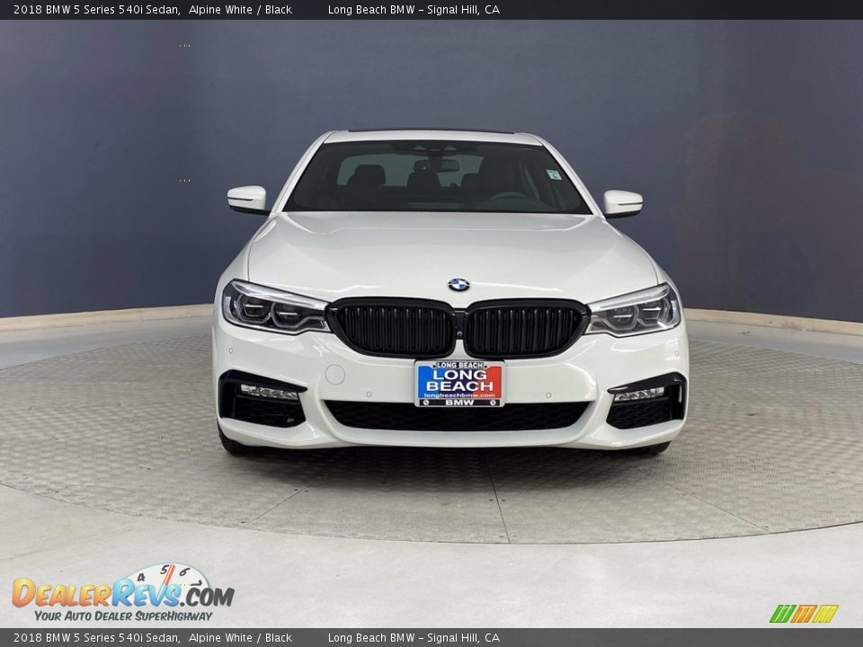 2018 BMW 5 Series 540i Sedan Alpine White / Black Photo #2