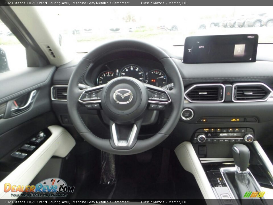 2021 Mazda CX-5 Grand Touring AWD Machine Gray Metallic / Parchment Photo #4