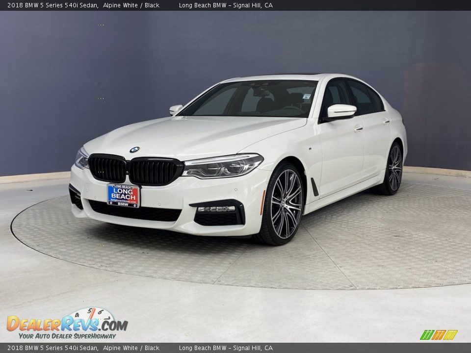 2018 BMW 5 Series 540i Sedan Alpine White / Black Photo #3