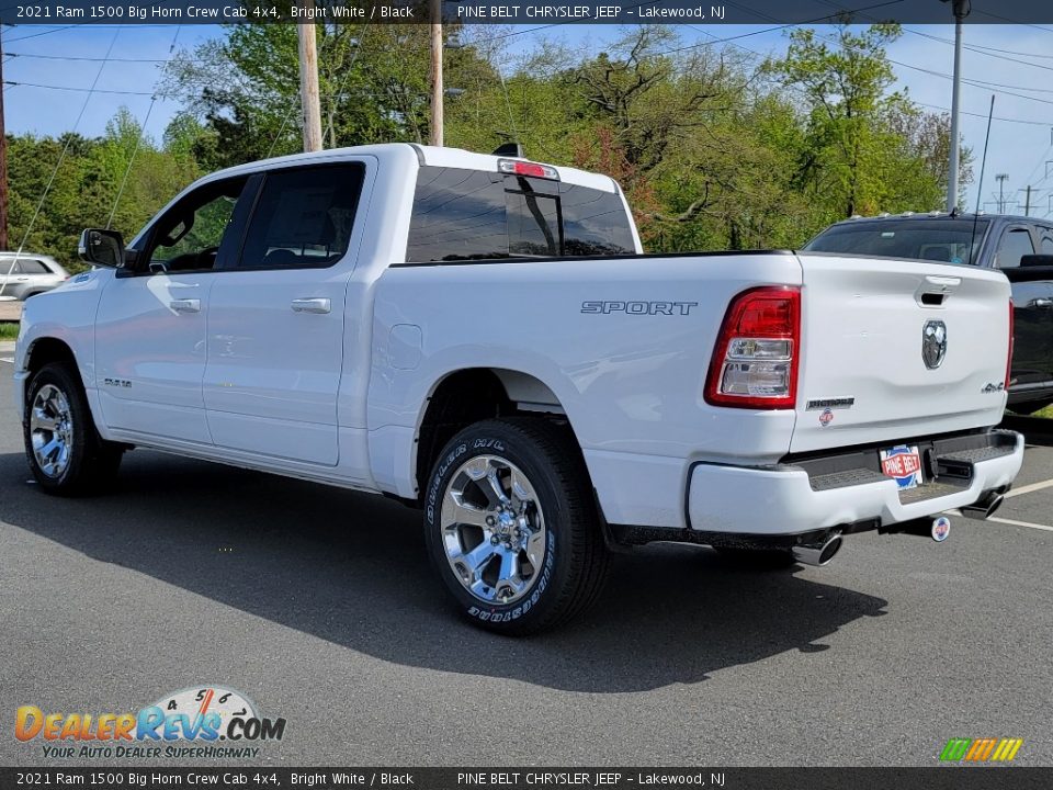 2021 Ram 1500 Big Horn Crew Cab 4x4 Bright White / Black Photo #6