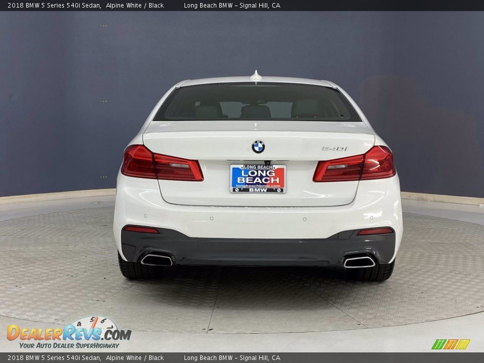 2018 BMW 5 Series 540i Sedan Alpine White / Black Photo #4