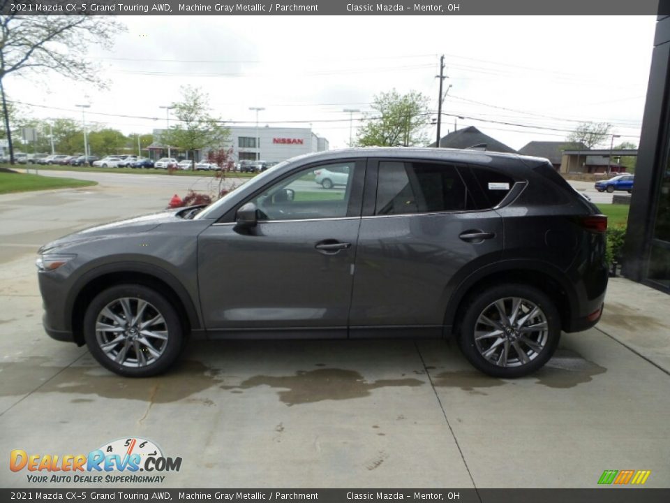 2021 Mazda CX-5 Grand Touring AWD Machine Gray Metallic / Parchment Photo #6
