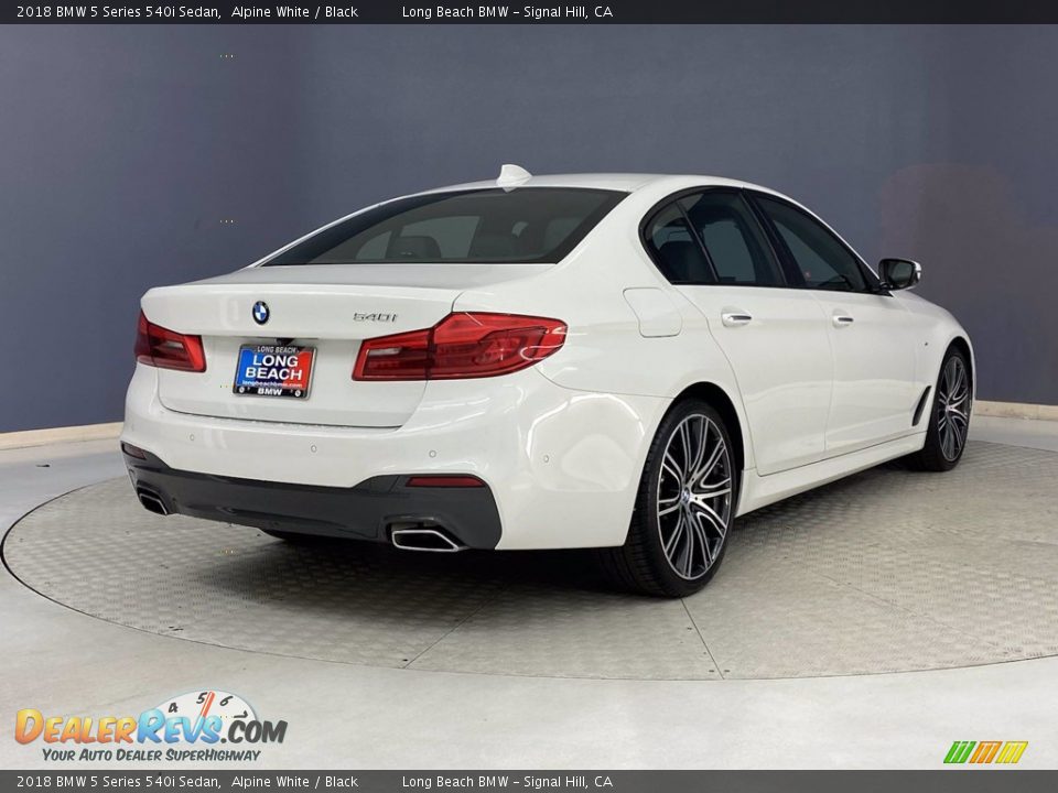 2018 BMW 5 Series 540i Sedan Alpine White / Black Photo #5