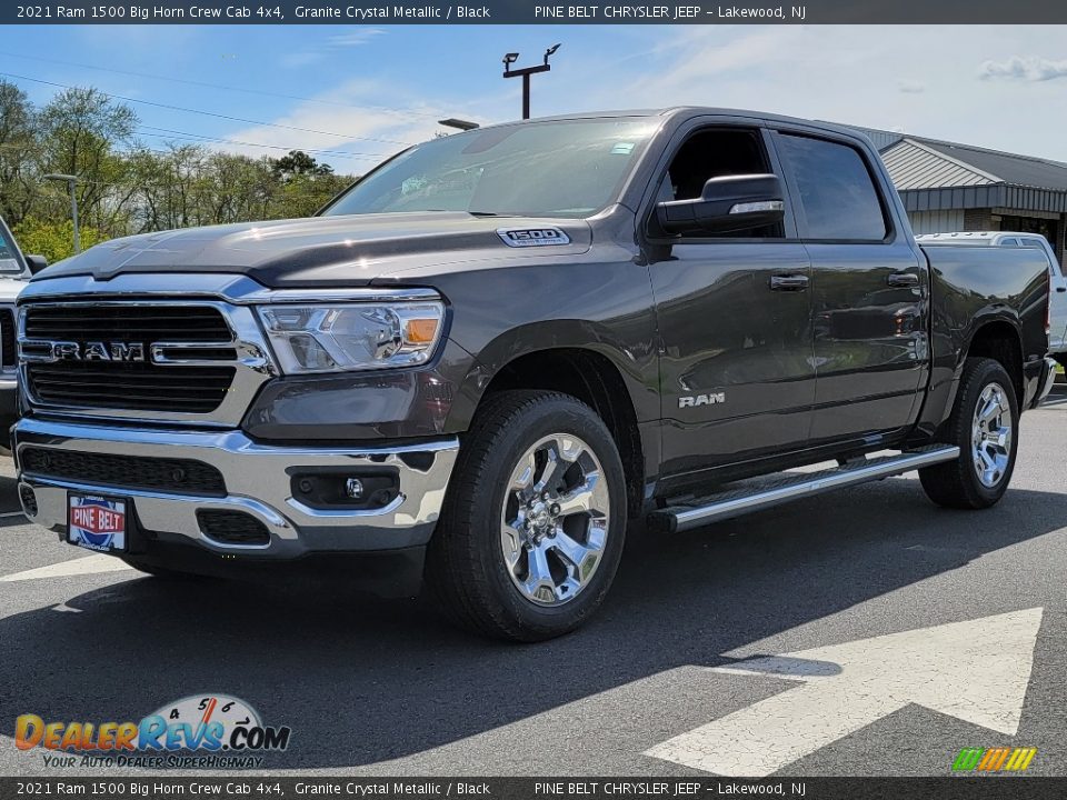 2021 Ram 1500 Big Horn Crew Cab 4x4 Granite Crystal Metallic / Black Photo #1
