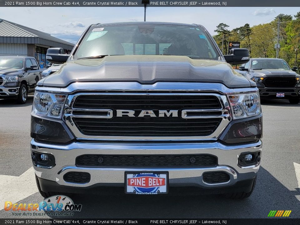2021 Ram 1500 Big Horn Crew Cab 4x4 Granite Crystal Metallic / Black Photo #3