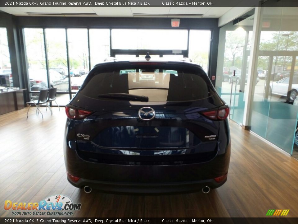 2021 Mazda CX-5 Grand Touring Reserve AWD Deep Crystal Blue Mica / Black Photo #5