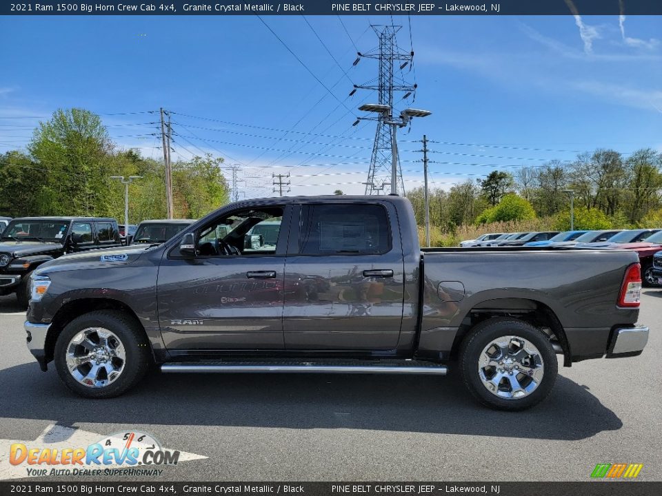 2021 Ram 1500 Big Horn Crew Cab 4x4 Granite Crystal Metallic / Black Photo #4