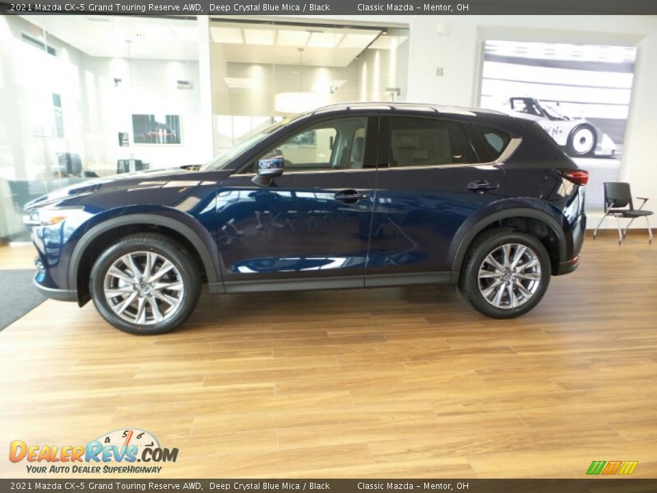 2021 Mazda CX-5 Grand Touring Reserve AWD Deep Crystal Blue Mica / Black Photo #6