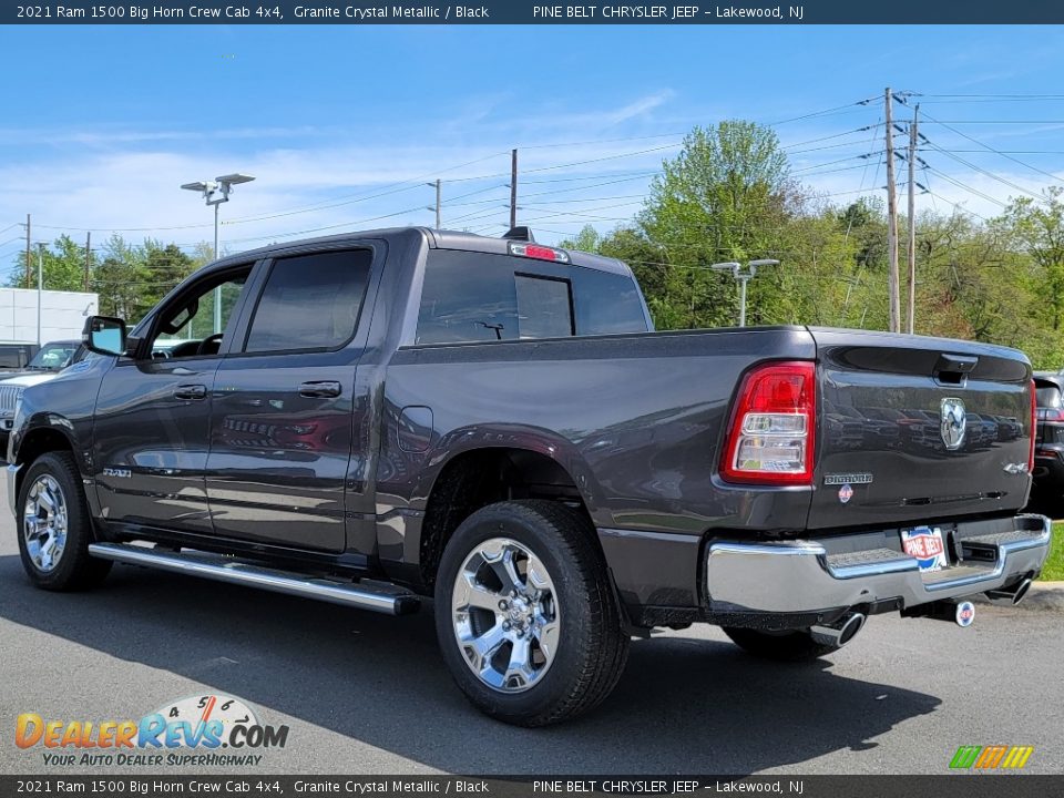 2021 Ram 1500 Big Horn Crew Cab 4x4 Granite Crystal Metallic / Black Photo #6