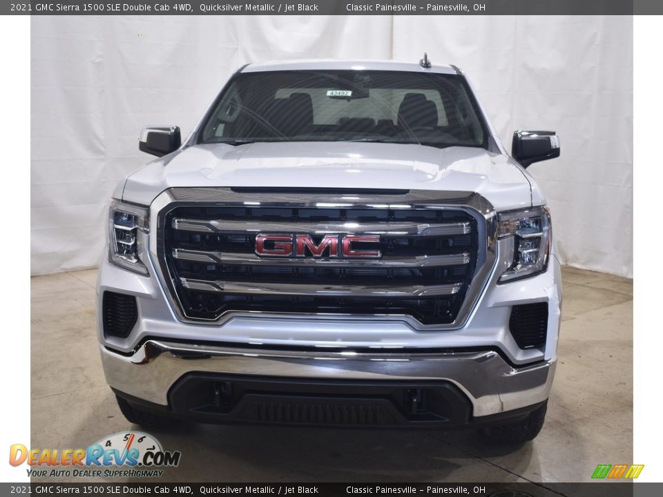 2021 GMC Sierra 1500 SLE Double Cab 4WD Quicksilver Metallic / Jet Black Photo #4