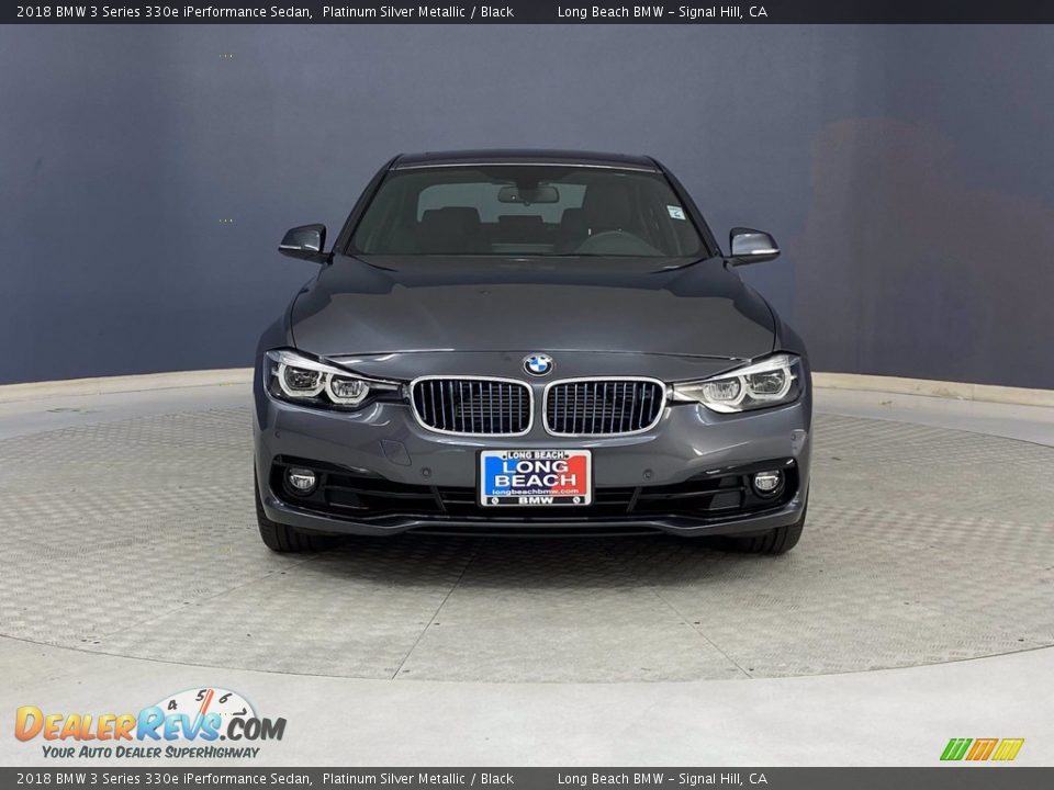 2018 BMW 3 Series 330e iPerformance Sedan Platinum Silver Metallic / Black Photo #2