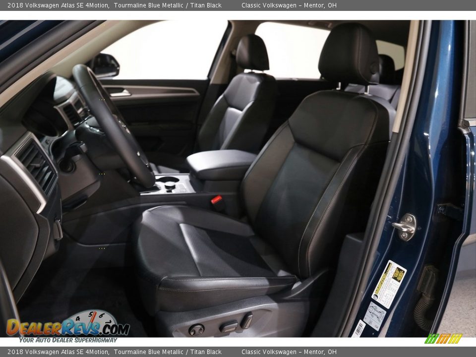 2018 Volkswagen Atlas SE 4Motion Tourmaline Blue Metallic / Titan Black Photo #5