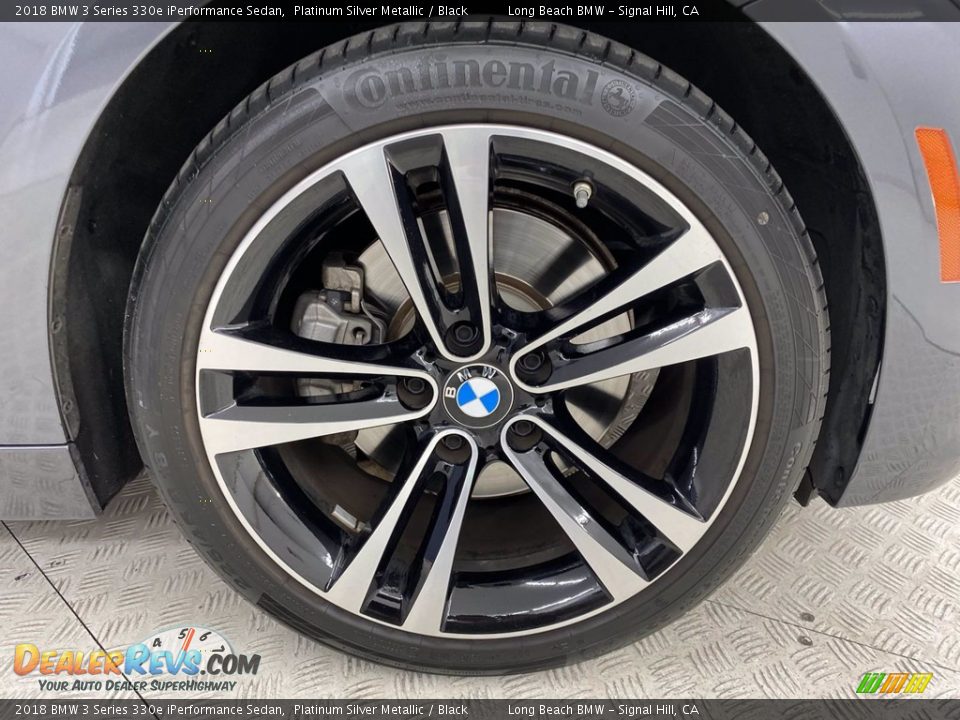 2018 BMW 3 Series 330e iPerformance Sedan Platinum Silver Metallic / Black Photo #6