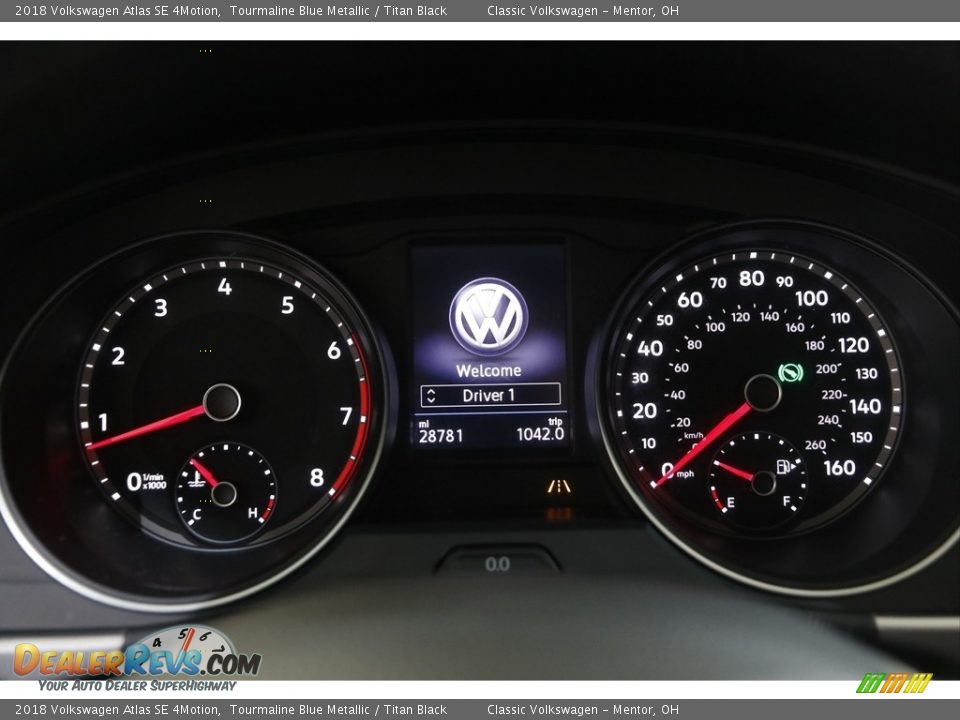 2018 Volkswagen Atlas SE 4Motion Tourmaline Blue Metallic / Titan Black Photo #8