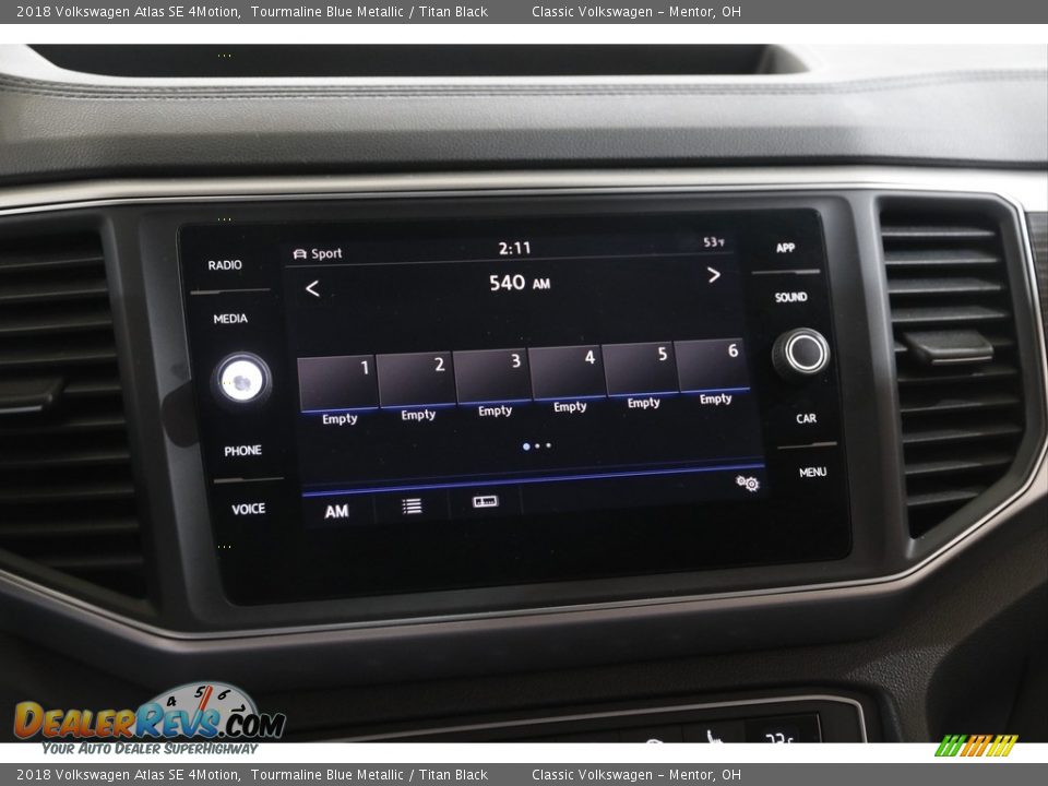 2018 Volkswagen Atlas SE 4Motion Tourmaline Blue Metallic / Titan Black Photo #10
