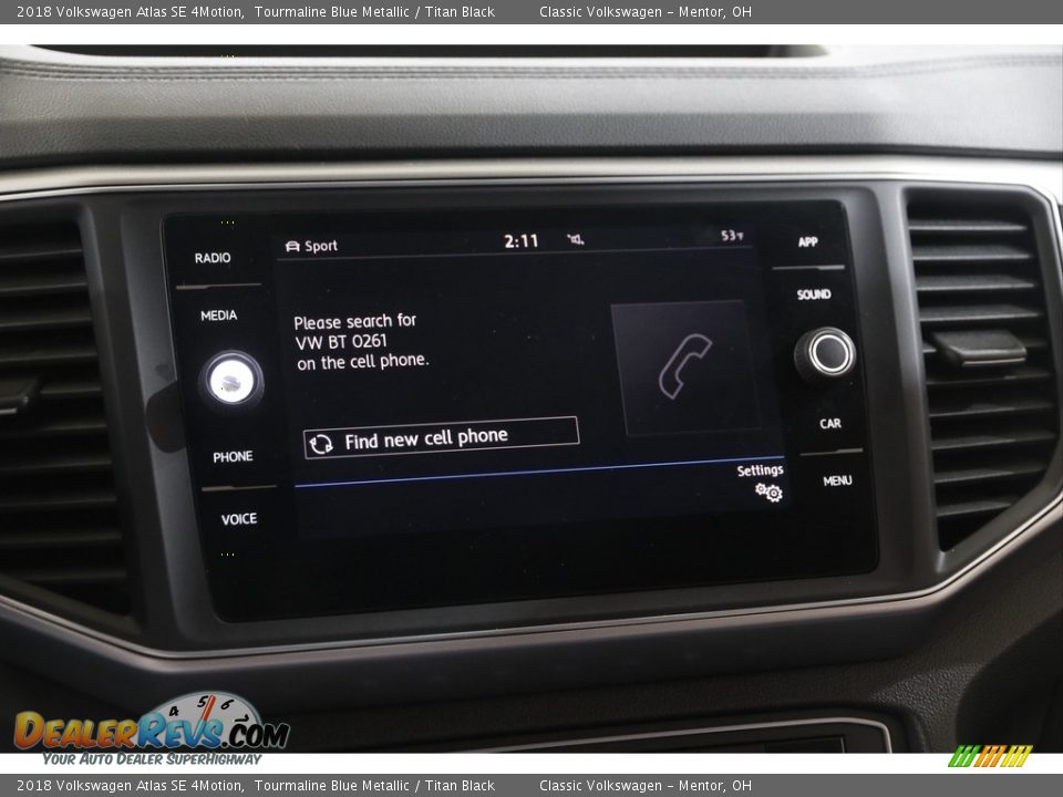 2018 Volkswagen Atlas SE 4Motion Tourmaline Blue Metallic / Titan Black Photo #11