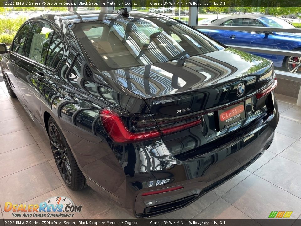 2022 BMW 7 Series 750i xDrive Sedan Black Sapphire Metallic / Cognac Photo #2