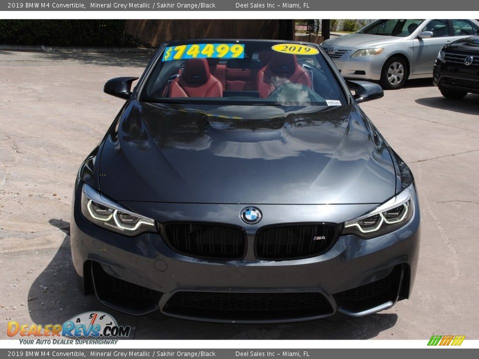 2019 BMW M4 Convertible Mineral Grey Metallic / Sakhir Orange/Black Photo #3