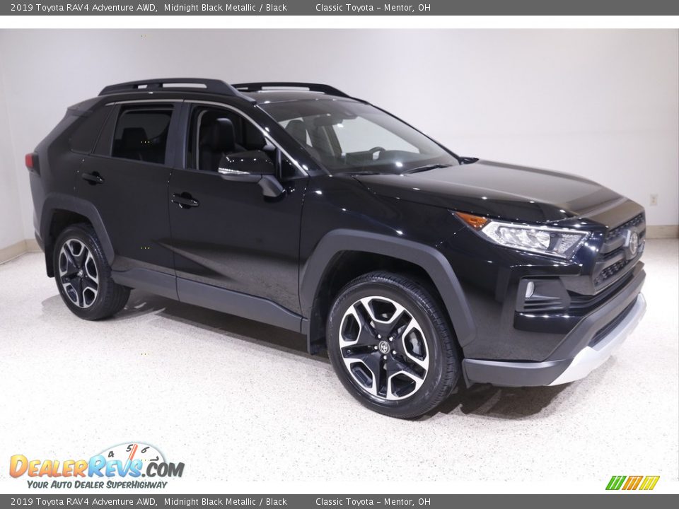 2019 Toyota RAV4 Adventure AWD Midnight Black Metallic / Black Photo #1