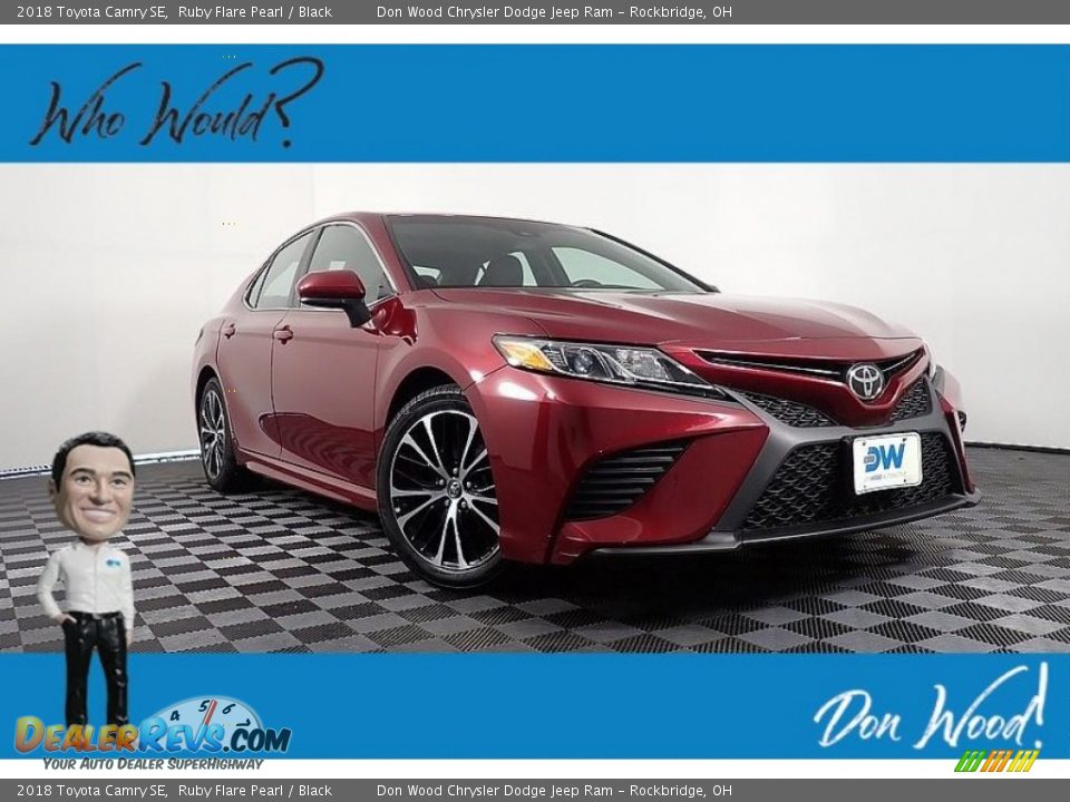 2018 Toyota Camry SE Ruby Flare Pearl / Black Photo #1