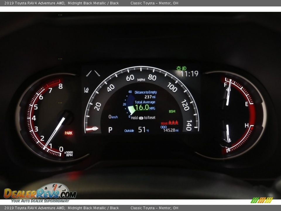 2019 Toyota RAV4 Adventure AWD Midnight Black Metallic / Black Photo #8