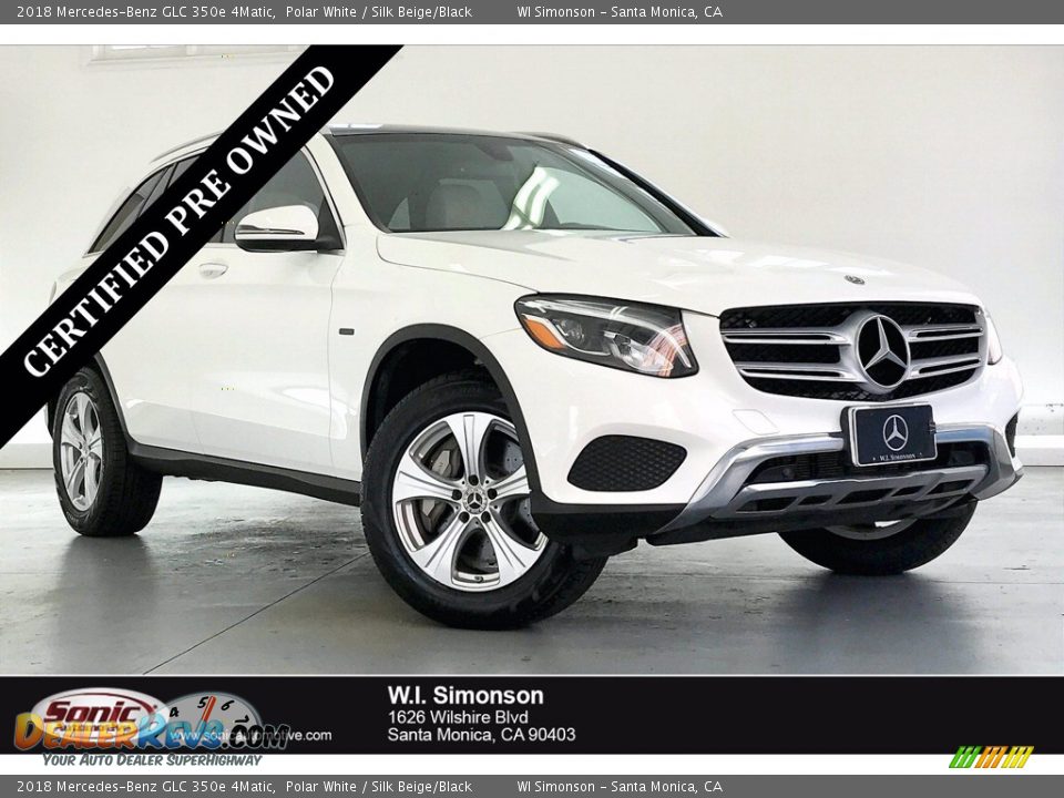 2018 Mercedes-Benz GLC 350e 4Matic Polar White / Silk Beige/Black Photo #1