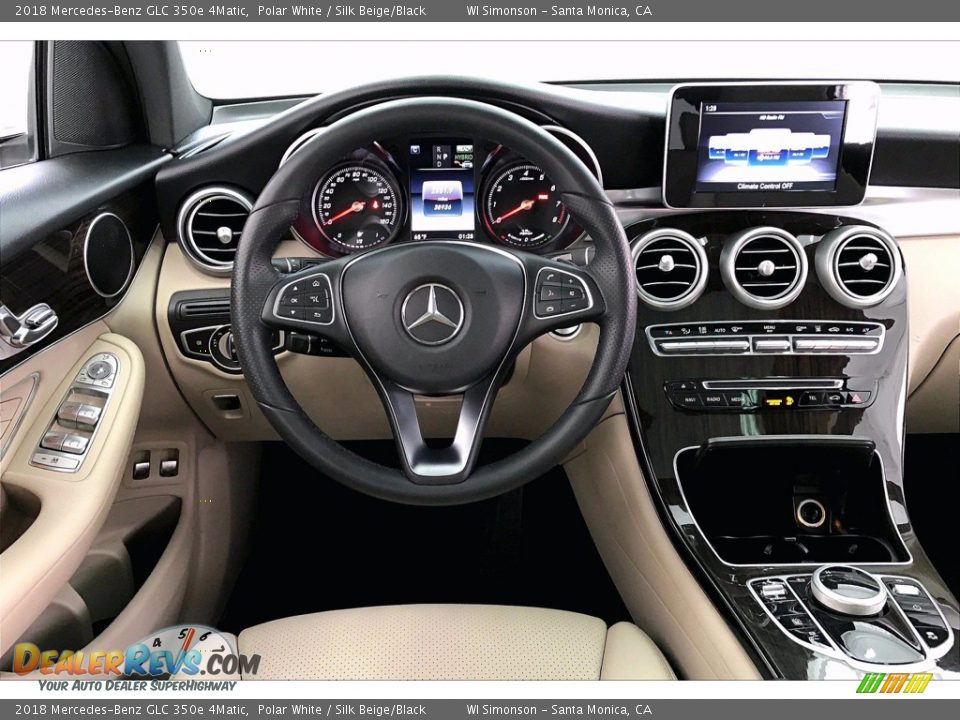 2018 Mercedes-Benz GLC 350e 4Matic Polar White / Silk Beige/Black Photo #4