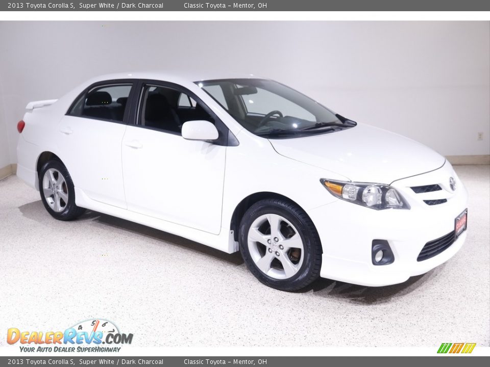 2013 Toyota Corolla S Super White / Dark Charcoal Photo #1