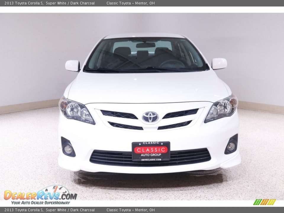 2013 Toyota Corolla S Super White / Dark Charcoal Photo #2