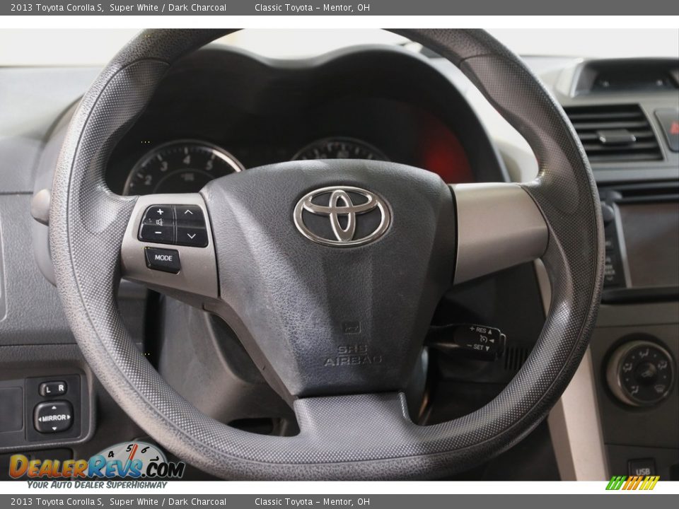 2013 Toyota Corolla S Super White / Dark Charcoal Photo #7
