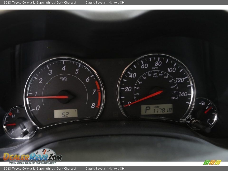 2013 Toyota Corolla S Super White / Dark Charcoal Photo #8